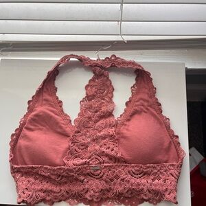 Hollister Lace Halter Bandeau - Dusty Pink